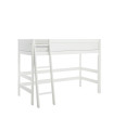Lifetime Hochbett 152cm mit Lattenrost schräge Leiter weiss