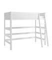 Lifetime loft bed, inclined ladder, rolling floor grey whitewash