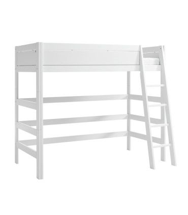 Letto a soppalco Lifetime con telaio a doghe deluxe scala inclinata calce