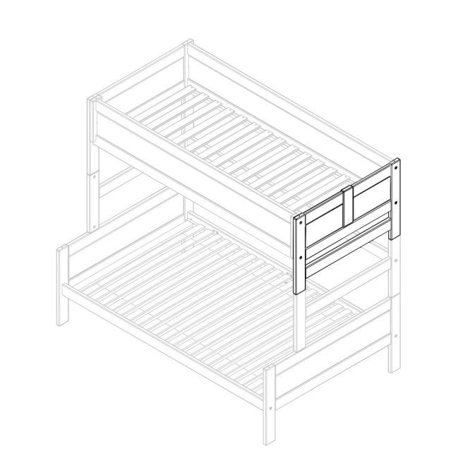 Lifetime conversion set headboard with entry whitewash
