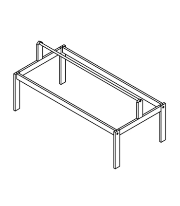 Cadre Lifetime pour toit en tissu - lit 4 en1 blanc