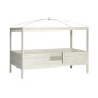 Lifetime 4 in 1 Bett mit Himmeldach mit Rollboden whitewash