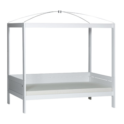 Lit à baldaquin Lifetime avec ciel et sommier blanc