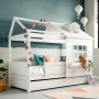 Lifetime Kidsrooms Base Letto Letto Lago Casa 1 con Rolling Floor Bianco