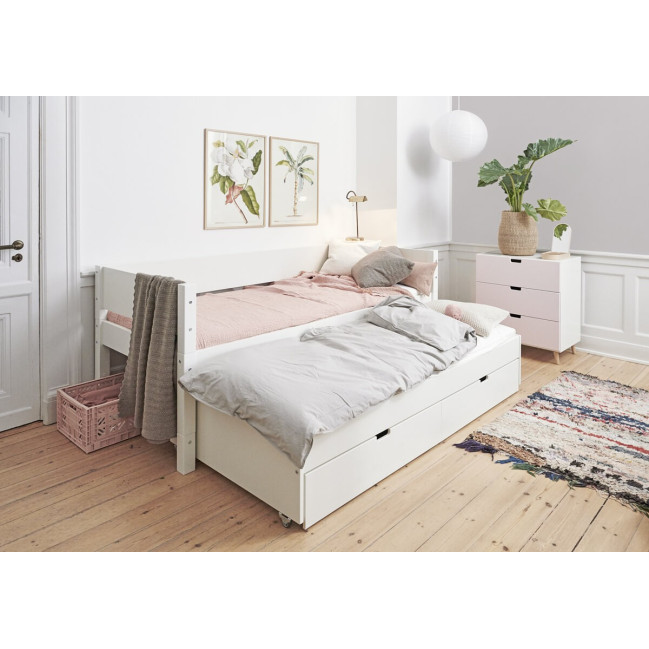Manis-h Ausziehbett mit Lattenrost Snow white