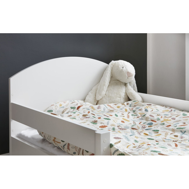 Manis-h Junior Retro Letto con Gambe in Faggio Bianco neve