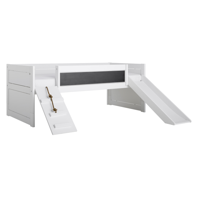 Letto a castello Lifetime Climb & Slide con telaio a doghe Deluxe Wild Land bianco