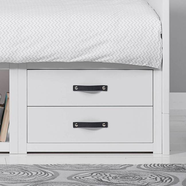 Lifetime Kojenbett Kombi 1mit Rollboden und Schubladen weiss