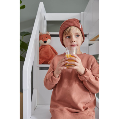 Lifetime Kidsrooms Halbhohes Bett mit Treppe und Rollboden 128 x 257 x 102 cm weiss