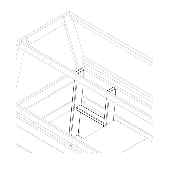 Lifetime Small ladder, 2 steps, for Hangout whitewash