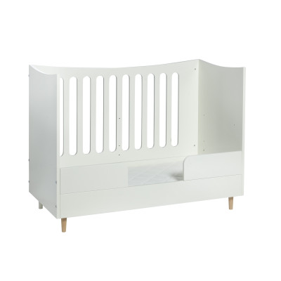 Manis-h cot with height-adjustable floor 93cm x 144 cm Snow white