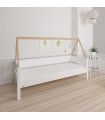 Manis-h Kinderbett SAGA 90 x 200 cm mit Bucheholzgestell Snow white