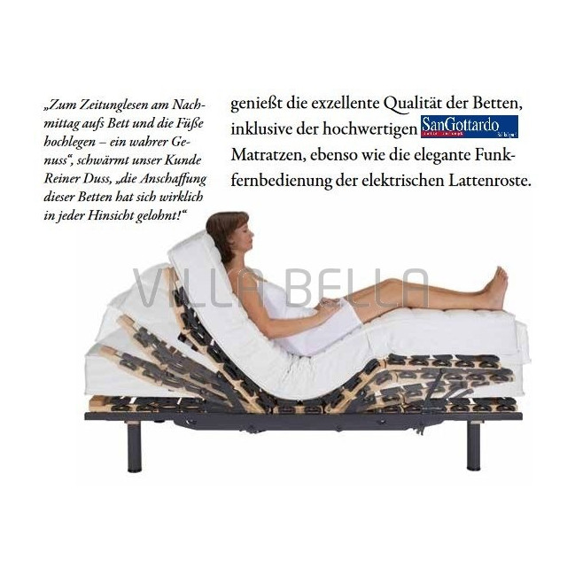 San Gottardo Lattenrost Locarno Elektro 2M 120 x 200 cm