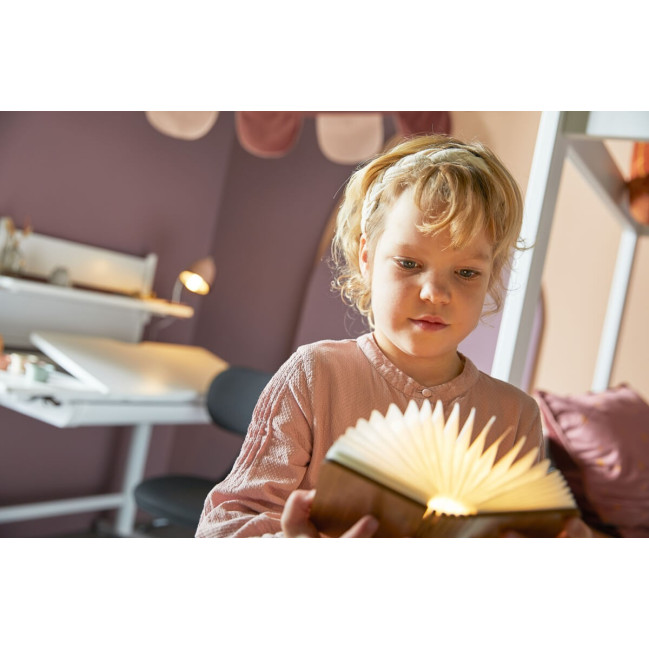 Lit superposé Lifetime Sunset Dreams 90 x 200 cm avec grande boîte de lit et cadre à lattes de luxe blanc