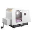 Mathy by Bols Wohnwagen Bett Caravan mit Anhängerkupplung und Truhe weiss