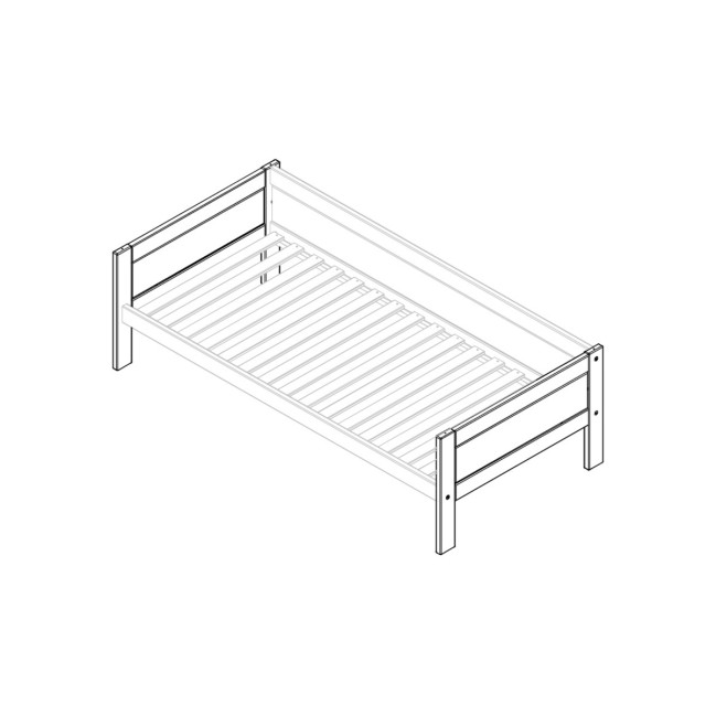 Kopf+fussteil + Beschlag - Basisbett 610 + 6101