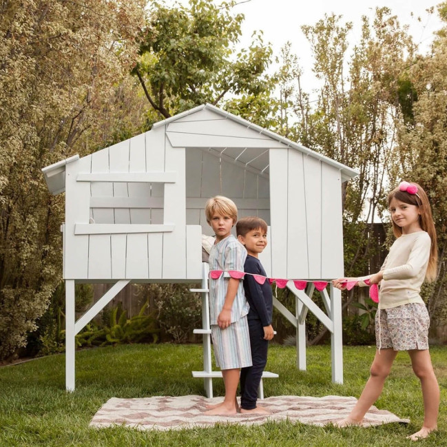 Mathy by Bols Baumhaus Cabane Einzelbett 90 cm weiss