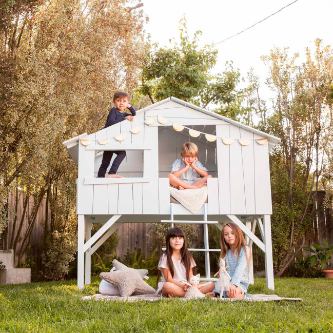 Mathy by Bols Treehouse Cabane Single Bed 90 cm, white