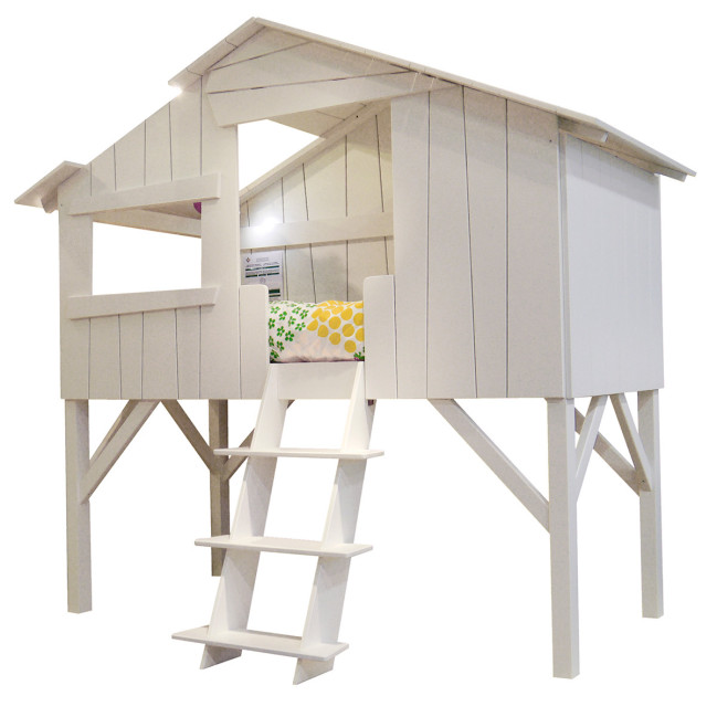 Mathy by Bols Treehouse Cabane Single Bed 90 cm, white