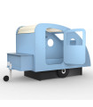 Mathy by Bols Letto Caravan con gancio di traino e cassapanca Azzurro
