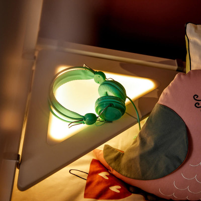 Life-Time Himmelbett Fairy 90x200 cm mit Roll-Lattenrost Whitewash