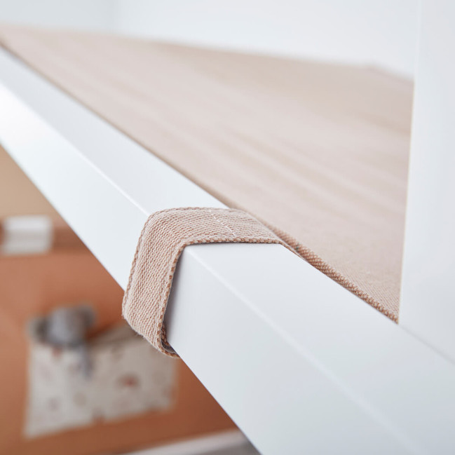 Lifetime Cool Kids Bett Hütte KOMBO 1 mit Schrank, Regal und Schreibtisch Rainbow weiss