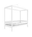 Lifetime lit baldaquin Breeze 90 x 200 avec sommier standard blanc