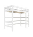 Lifetime Hochbett mit gerader Leiter Breeze 90 x 200 cm, Roll-Lattenrost weiss
