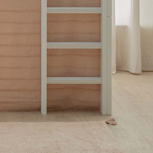 Lifetime Halbhohes Bett KOMBO mit kleinen Schrank Breeze 90 x 200 cm, Roll-Lattenrost weiss