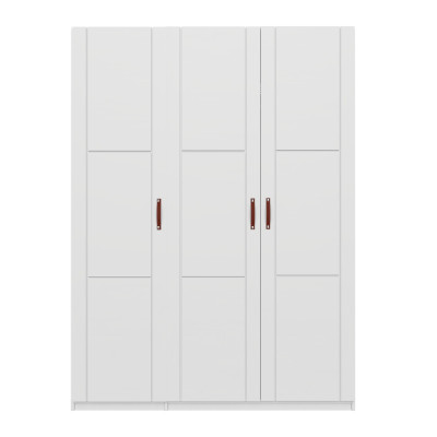 Lifetime wardrobe with 2 doors, shelves, drawers ans Dividing wall, 100 cm white