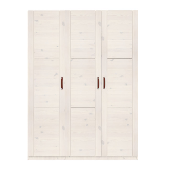 Lifetime wardrobe with 2 doors, shelves, drawers ans Dividing wall, 100 cm whitewash