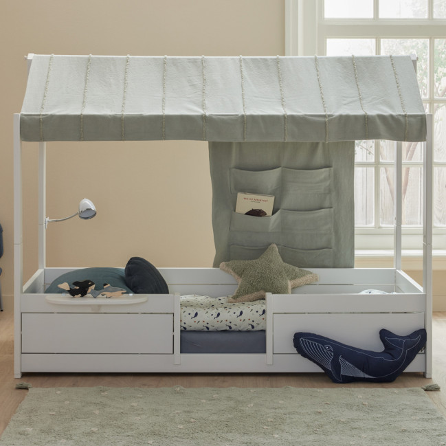 Combinaison de lit 4 en 1 Lifetime avec toit en tissu Wild Life avec blanc DLR