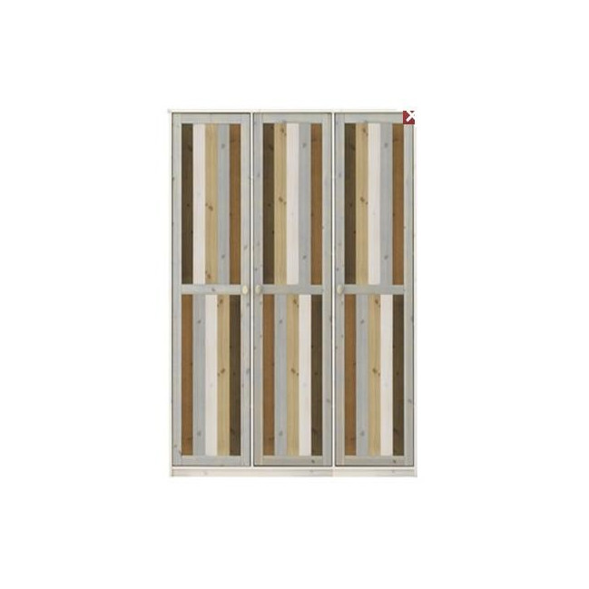 LifeTime 3-türiger Kleiderschrank in Mixfarben