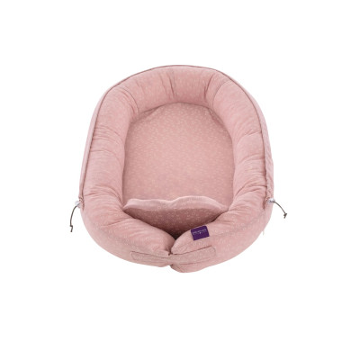 Träumeland baby nest "Home" Premium Kreise rose