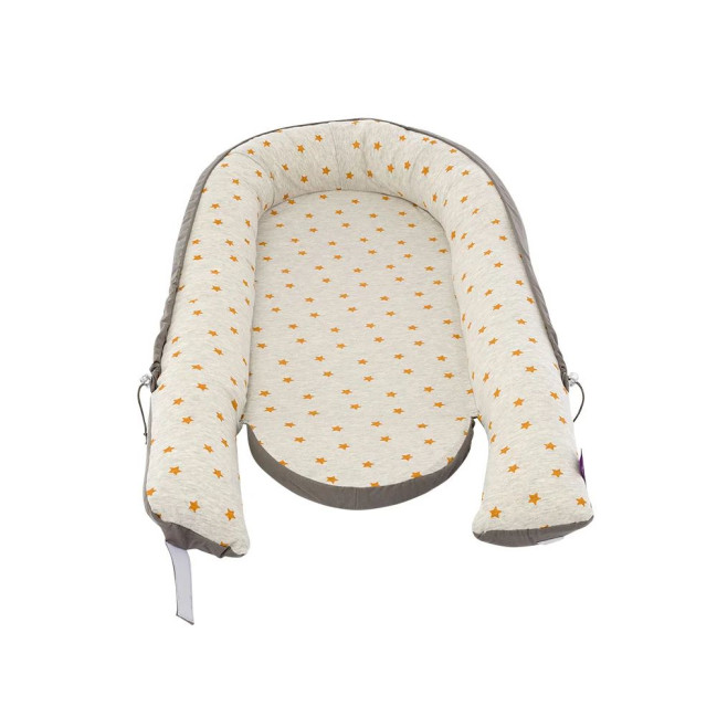 Träumeland baby nest "Home" Premium Sternentraum yellow